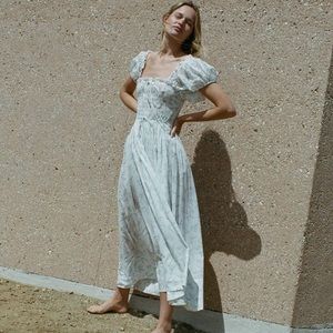 Doen Stanza Dress, in Blanc Bluebell Ballad, XS